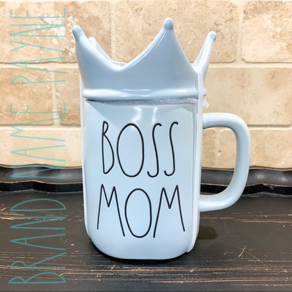 Rae Dunn Boss Mom Mug with Topper